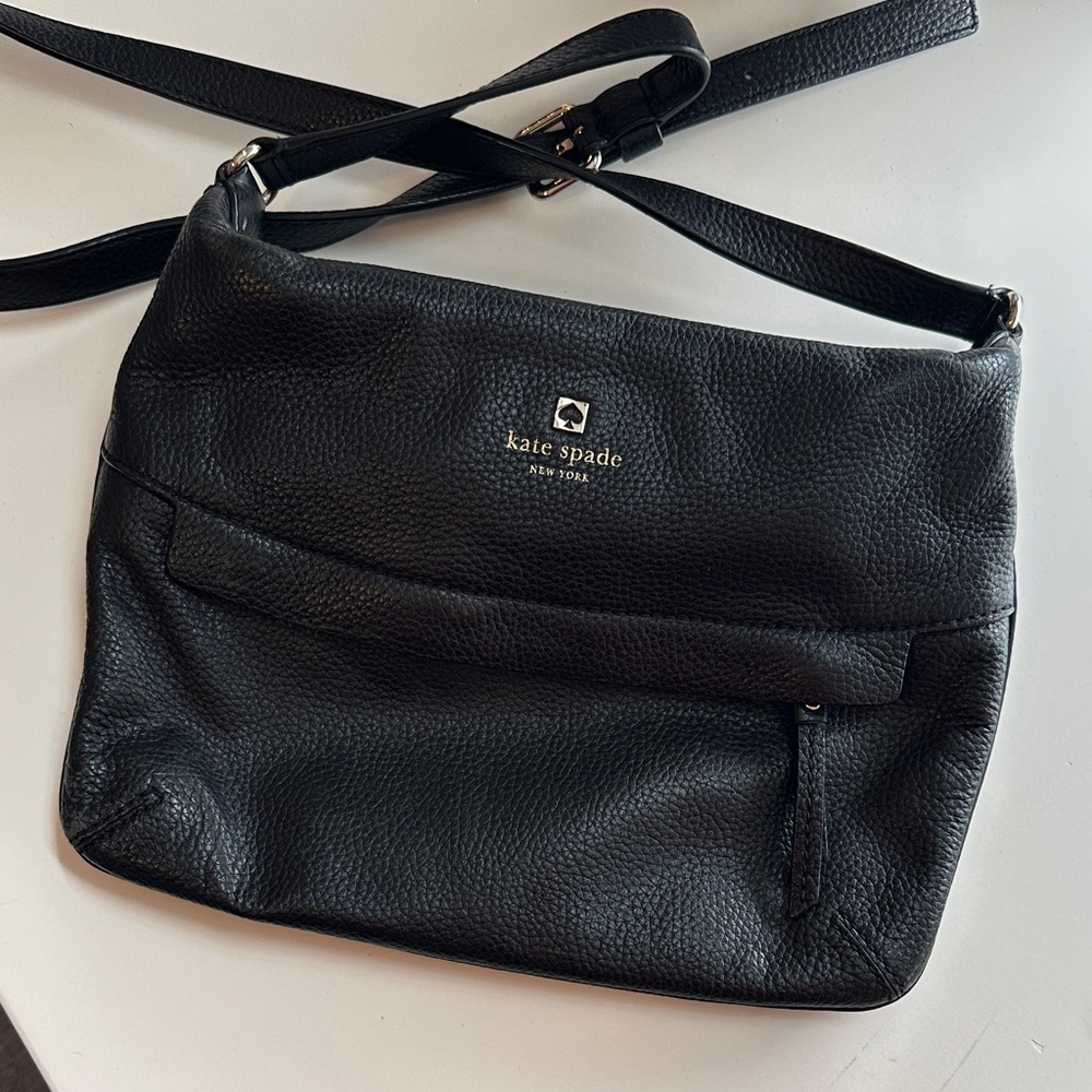 Kate Spade Black Pebbled Leather Crossbody Bag